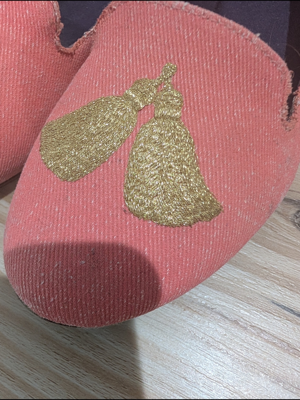 Jack Rogers Bee Loafers Pink Canvas Flats Women's Size 8.5 Embroidered - Picture 6 of 8